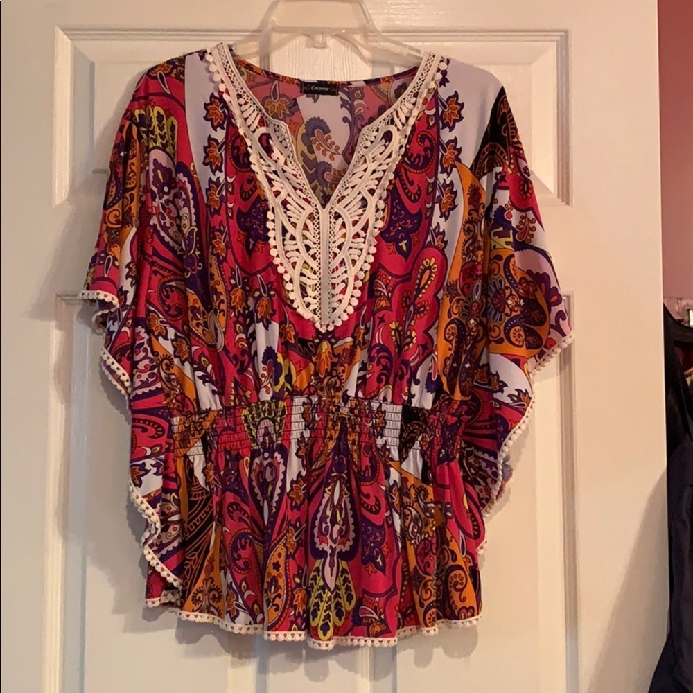 Dressy multi-color top